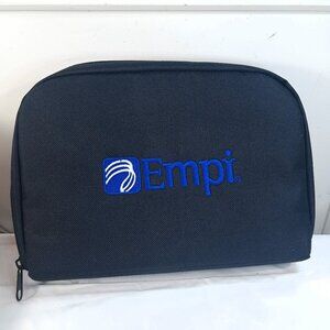 Empi TENS Pain Relief Travel Case ONLY blue embroidery black pouch bag carrier